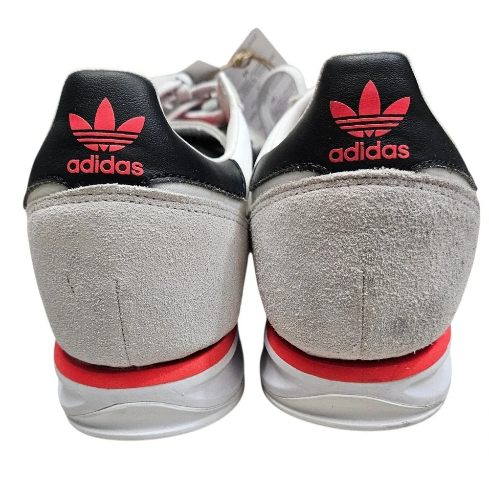 Adidas SL 72 RS Mens 10.5 White Black Red NEW JS0746‎ Retro Nylon Suede Sneakers